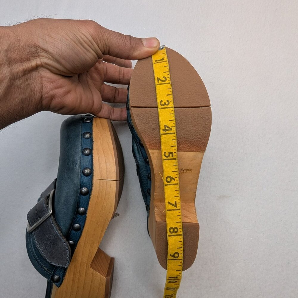 RARE Free People Culver City Clog  Women's Sandal size 37 Color Blue Color - Picture 11 of 16